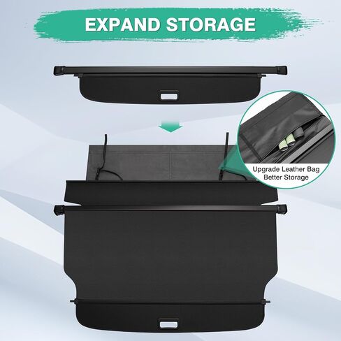 Powerty Cargo Cover for 2010-2016 2017 Chevrolet Equinox & GMC Terrain Accessories Trunk Cover Retractable Trunk Shielding Shade Cargo Luggage Cover No Gap in Saudi Arabia