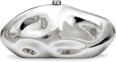 Acrylic Clutch Purse for Women Irregular Shell Evening Handbag for wedding party (Shiny Gold) in Saudi Arabia