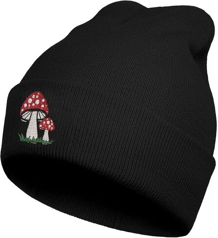Moon Beanie for Men Women Winter Hat Embroidered Cuffed Cap Knit Skull Hat in Saudi Arabia