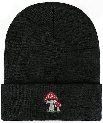 Moon Beanie for Men Women Winter Hat Embroidered Cuffed Cap Knit Skull Hat in Saudi Arabia