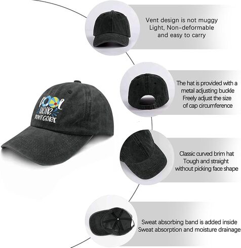 Cruise Hair Dont Care Hat Funny Vacation Cap for Women Men Cruise Trip Beach Holiday Travel Gift Adjustable Comfortable Durable Outdoor Lifestyle Headwear in Saudi Arabia