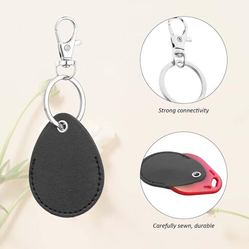 Leather Key Fob Holder, 4 Pcs PU Leather Keychain Key Holder for Keychain General Keys Fob, for Keys ID-Keys Cards (Green, Brown) in Saudi Arabia