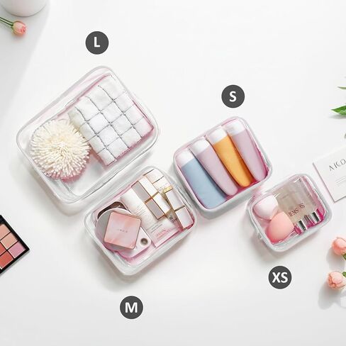 4 حزم واضحة BOGG BOG Accessories Beach Beach Lage مناسبة لحقيبة BOGG إدراج حقيبة الهاتف المحمول حامل أكياس مكياج صافية حقيبة أدوات التداخل الرئيسية لحقيبة BOGG ، وملحقات لأكياس BOGG (الوردي الساخن) in Kuwait