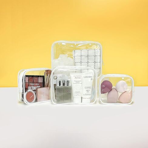 4 حزم واضحة BOGG BOG Accessories Beach Beach Lage مناسبة لحقيبة BOGG إدراج حقيبة الهاتف المحمول حامل أكياس مكياج صافية حقيبة أدوات التداخل الرئيسية لحقيبة BOGG ، وملحقات لأكياس BOGG (الوردي الساخن) in Kuwait