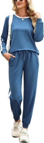 Marvmys Women Long Sleeve Tracksuits Fashion 2 Piece Lounge Set Travel Outfits Jogger Set in Saudi Arabia