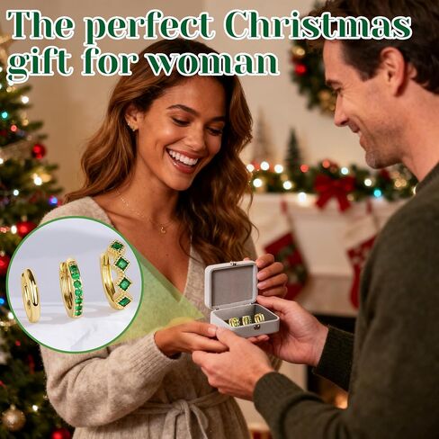 3 Pairs Gold Green Huggie Earrings for Women Stackable, Small Dainty Cartilage Helix Hoops & Hypoallergenic Earring Set, Cute Western Trendy Fashion Jewelry Gifts in Saudi Arabia