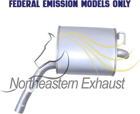 Exhaust Muffler fits 2011 2012 2013 2014 Hyundai Sonata 2.4L | Stainless Steel | Northeastern Exhaust | Free Clamp in Saudi Arabia