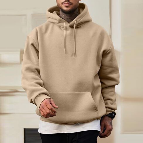 Men's and Women's Cotton Pullover Hoodie - Drawstring Hood, Long Sleeve Casual Sweatshirt in Saudi Arabia