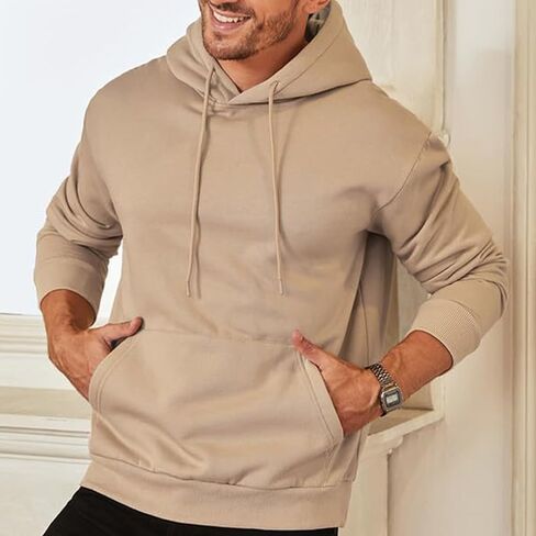 Men's and Women's Cotton Pullover Hoodie - Drawstring Hood, Long Sleeve Casual Sweatshirt in Saudi Arabia