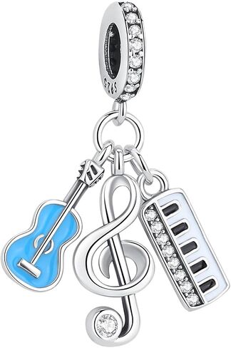 Nbsameng S925 Sterling Silver Charms Compatible for Pandora Bracelets and Necklaces, DIY Holiday Gifts for Women, Phonogram in Kuwait