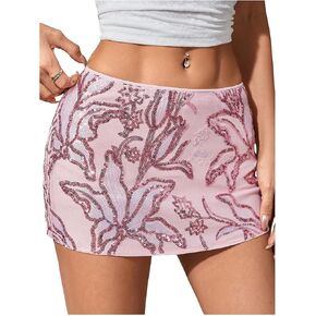 تنورة GORGLITTER النسائية ذات الترتر Y2k، تنورة شبكية لامعة منخفضة الارتفاع وحفلات النادي، تنورة قصيرة ضيقة in Kuwait