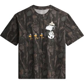الفول السوداني Snoopy Womens و Mens الرسوم القمصان - Snoopy في جميع أنحاء طباعة طاقم الطاقم القصيرة جسيمة للجنسين للبالغين in Kuwait