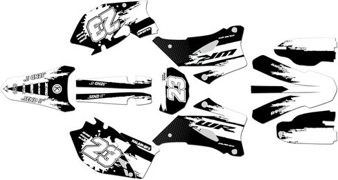 Graphics Kit for Yamaha WR 450F (2007-2011) Splash Series Magenta 21 Mil - Dirt bike Custom Racing Graphics Decals Stickers Kit, no-plastics in Kuwait