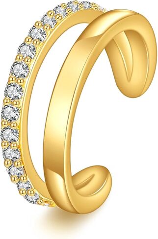 Solid 14K Gold Ear Cuff Earring for Women,14kt Real Gold Ear Cuff Hypoallergenic Non Piercing Cartilage Earring Jewelry Gifts for Her Mother Wife Christmas Birthday in Saudi Arabia