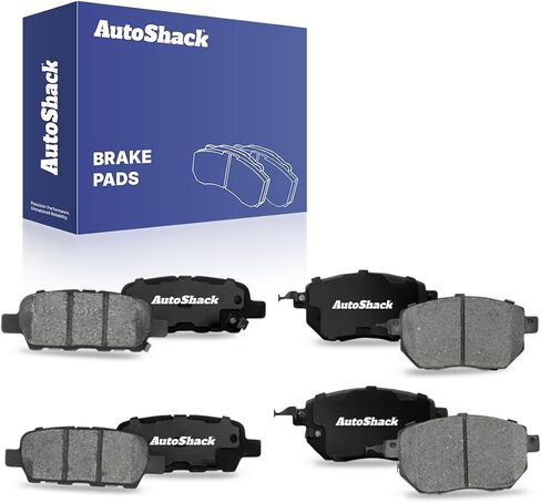 منصات فرامل السيراميك الأمامية والخلفية Autoshack تم تعيينها 8pcs للاستبدال لعام 2003-2007 2009-2011 نيسان مورانو 2004-2008 Maxima 2005-2006 Altima 2003-2005 Infiniti FX35 FX45 3.5L 4.5L AWD FWD RWD SCD969-905 in Saudi Arabia