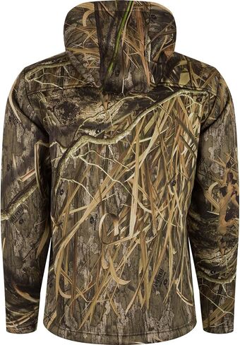 Drake Waterfowl Men's Ultimate Wader 1/4 Zip Hunting Warming Sherpa-Lined Breathable Water Repellent 4-Way Stretch Hoodie, Mossy Oak Shadow Grass Habitat, Large in Saudi Arabia