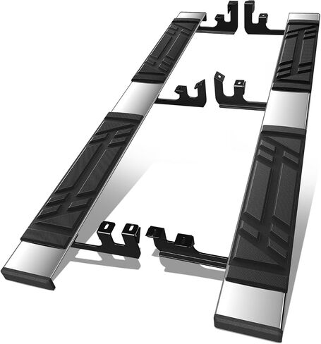 Auto Dynasty Running Boards Compatible with 2016 2017 Honda Pilot, Extruded Aluminum Side Step Rail Nerf Bars, 5.5 Inches Step Bars, Black in Saudi Arabia