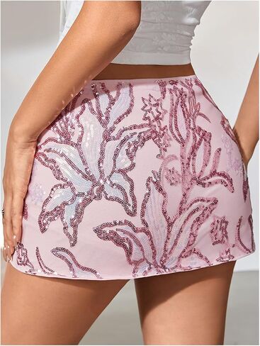 تنورة GORGLITTER النسائية ذات الترتر Y2k، تنورة شبكية لامعة منخفضة الارتفاع وحفلات النادي، تنورة قصيرة ضيقة in Kuwait