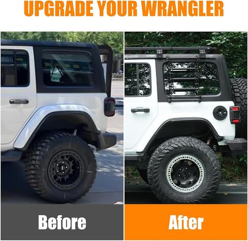 Rear Window Storage Table Molle Panel Flank Kit Rear Foldable Window Shelf for Jeep Wrangler 2018-2025 JL 4 Doors in Saudi Arabia