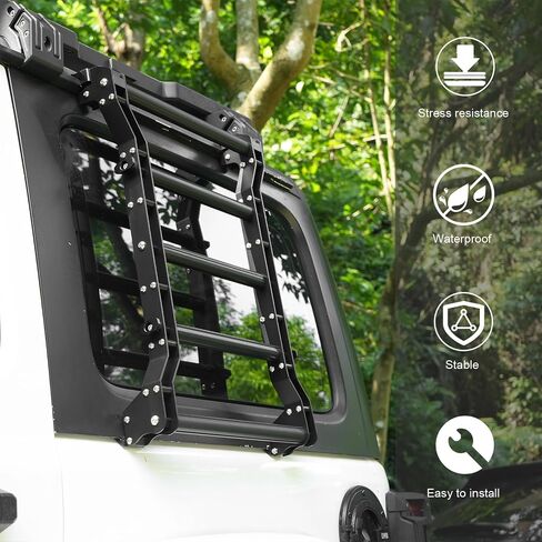 Rear Window Storage Table Molle Panel Flank Kit Rear Foldable Window Shelf for Jeep Wrangler 2018-2025 JL 4 Doors in Saudi Arabia