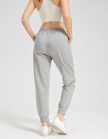 Women's Casual Sports Pants Drawstring Pocket Casual Pants Loose Striped Jogging Pants Mid-Rise Yoga Pants in Saudi Arabia