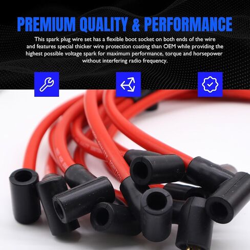 671-6112 Ignition Spark Plug Wires Set of 6 Compatible with Ford Ranger 2001-2002, Mazda B3000 2001 2002 2003 2004 2005 in Saudi Arabia
