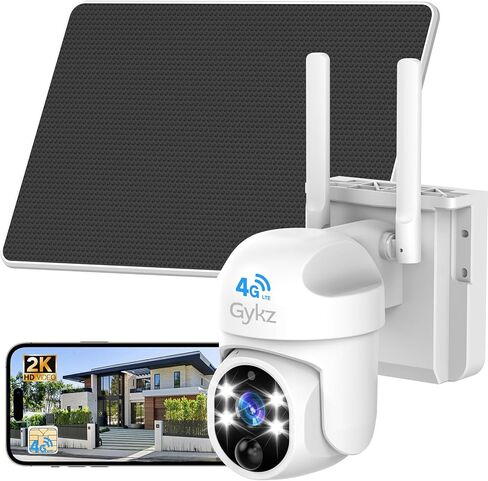 4G LTE Cellular Solar Security Camera Wireless Outdoor, 4G LTE Cellular Security Camera Includes SIM Card, Solar Powered Cellular Camera with PIR Motion Detection & Color Night Vision & Two-Way Audio in Kuwait