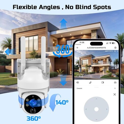 4G LTE Cellular Solar Security Camera Wireless Outdoor, 4G LTE Cellular Security Camera Includes SIM Card, Solar Powered Cellular Camera with PIR Motion Detection & Color Night Vision & Two-Way Audio in Kuwait