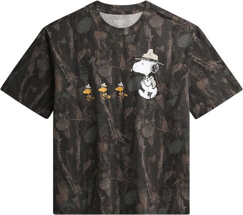 الفول السوداني Snoopy Womens و Mens الرسوم القمصان - Snoopy في جميع أنحاء طباعة طاقم الطاقم القصيرة جسيمة للجنسين للبالغين in Saudi Arabia