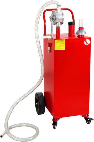 30 Gallon Portable Gas Caddy, Large Gasoline Diesel Can with Pump Rolling and Solid Rubber Wheels for Cars, ATV, Boats, Motorcycle, Black in Kuwait