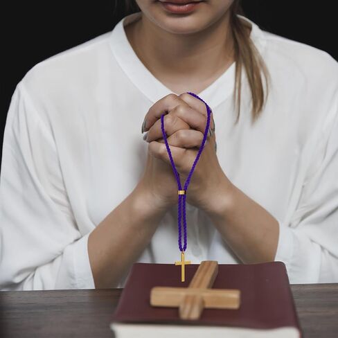 كيجيلي سلك رجال الدين الأسود مع قلادة أردية رجال الدين الفضية للرجال للنساء من الفولاذ المقاوم للصدأ الصليب الصليب المسيحي معلقة هدايا المجوهرات للقسا in Kuwait