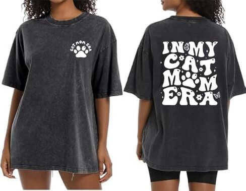 Dog Mom Gifts for Women Oversize Dog Mom Shirt Cute Animal Lovers Graphic Print Tops in Saudi Arabia
