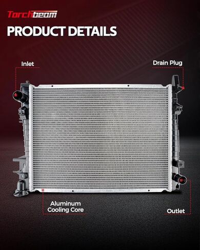 Torchbeam CU2310 مشعاعات المركبات لعام 1998-2008 Ranger 3.0L ، 1998-2011 Ranger 4.0L ، 2001-2005 Explorer Sport Trac ، 1998-2001 Explorer 4.0L ، 1998-2007 B3000 ، 2002-2003 Explorer Sport in Kuwait