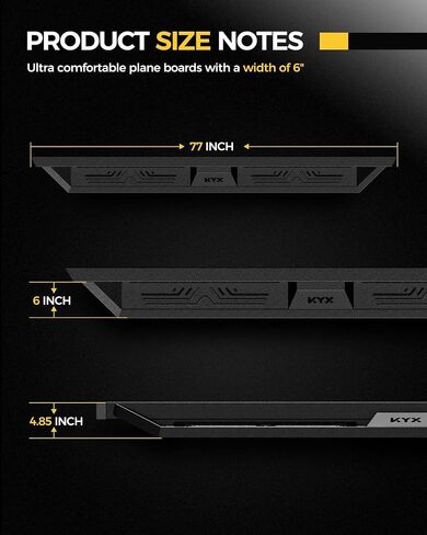 KYX Running Boards & Steps Nerf Bars Fit for 2015-2024 Chevy Colorado/GMC Canyon Crew Cab, A Pair 6 inch Car Door Side Steps Nerf Bars Truck Boards Step Rails-Three Stairs in Saudi Arabia