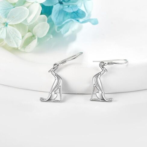 أقراط طباعة PAW للنساء 925 الجنيه الفضي الفضي Cat Paw Dangle أقراط Moonstone مجوهرات الهدايا للنساء in Saudi Arabia