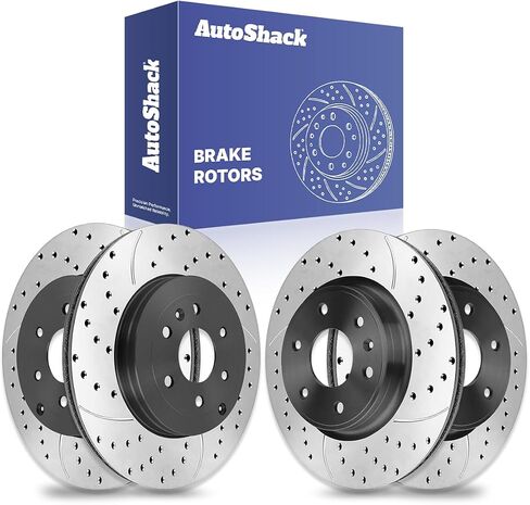 AutoShack Brake Rotors Front and Rear Brake Rotor Replacement Kit for Chevrolet Traverse GMC Acadia 2017 Acadia Limited 2008-2017 Buick Enclave 2007-2010 Saturn Outlook V6 AWD FWD R65152R65153 in Saudi Arabia