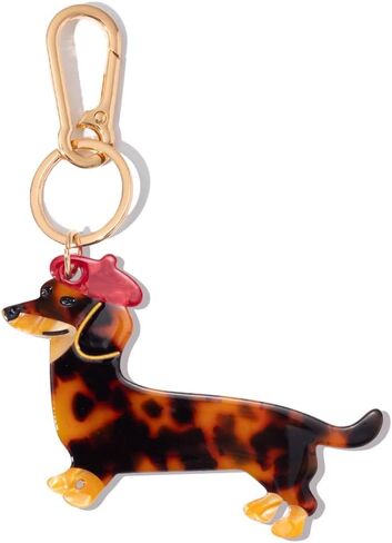 أكياس على شكل الكلاب قفل وسلسلة المفاتيح سحر-خلات مقطع حيوان مع المعدن ذو اللون الذهبي ، محفظة مزخرفة/حقيبة ظهر/هدية هاردوار المقود لمحبي الكلاب in Kuwait