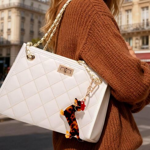 أكياس على شكل الكلاب قفل وسلسلة المفاتيح سحر-خلات مقطع حيوان مع المعدن ذو اللون الذهبي ، محفظة مزخرفة/حقيبة ظهر/هدية هاردوار المقود لمحبي الكلاب in Kuwait