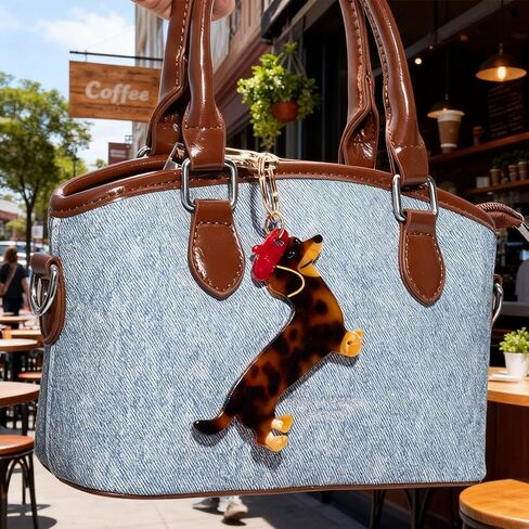أكياس على شكل الكلاب قفل وسلسلة المفاتيح سحر-خلات مقطع حيوان مع المعدن ذو اللون الذهبي ، محفظة مزخرفة/حقيبة ظهر/هدية هاردوار المقود لمحبي الكلاب in Kuwait