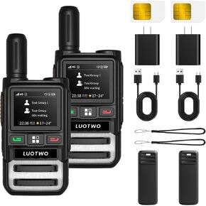 K300 2PCS 4G Walkie Talkie للبالغين Global Walkie Talkie Range POC Radio مع بطاقات SIM ثنائية الاتجاه بوكس ​​بوك القابلة لإعادة الشحن مع محادثات Wide Wide in Saudi Arabia