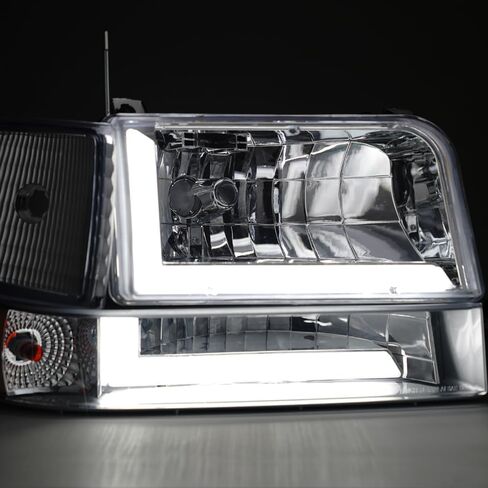 Headlight Assembly, Headlights Kit Compatible with 2004-2008 Ford F150/2006-2008 Lincoln Mark LT Replacement Headlamp Black Housing Amber Reflector in Saudi Arabia