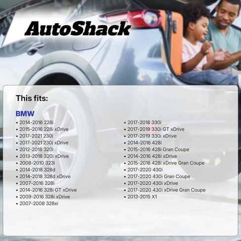 Autoshack Black Hat محفورة ودوارات فرامل متداولة في فرامل فرامل أمامية أدوات استبدال فرامل BRAKE لـ BMW X1 328XI 320I XDRIVE 328I XDRIVE 330I in Kuwait