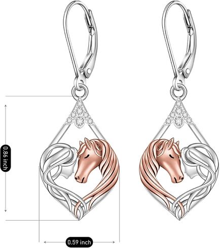 Horse Earrings for Women Horse Earrings Sterling Silver Horse Lover Gifts Earring Western Equestrian Horses Jewelry in Saudi Arabia
