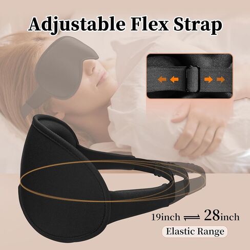 قناع نوم ثلاثي الأبعاد للرجال والنساء ، 2 عبوة أقنعة العيون للنوم ، قناع نوم جانبي للرجال والنساء ، قناع العيون اللعين لقناع العين للنوم ، أساسيات السفر للطائرات للرجال ، التأمل الأسود والرمادي in Kuwait