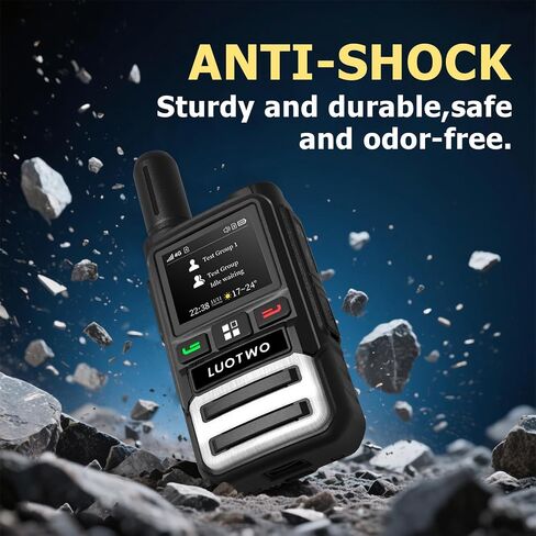 K300 2Pcs 4G Walkie Talkie for Adults Global Walkie Talkie Unlimited Range Poc Radio with SIM Cards Two Way POC Radio Rechargeable Battery with Flashlight Nation Wide Walkie Talkies,No Charge in Saudi Arabia