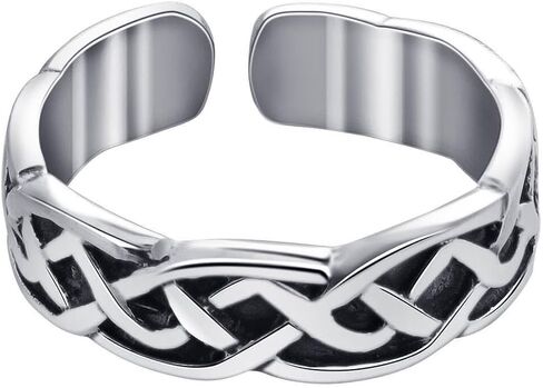 Gem Avenue 925 Sterling Silver Celtic Adjustable Toe Rings for Women in Saudi Arabia