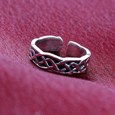 Gem Avenue 925 Sterling Silver Celtic Adjustable Toe Rings for Women in Saudi Arabia