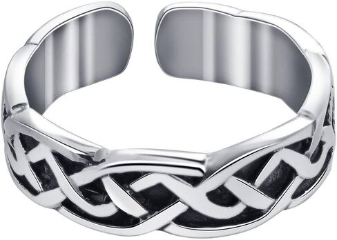 Gem Avenue 925 Sterling Silver Celtic Adjustable Toe Rings for Women in Saudi Arabia
