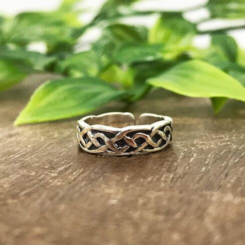 Gem Avenue 925 Sterling Silver Celtic Adjustable Toe Rings for Women in Saudi Arabia