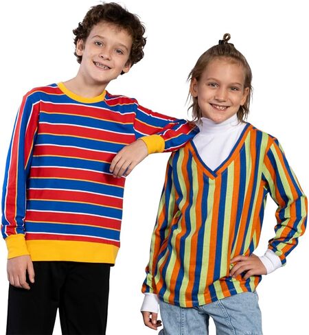 Mad Engine Bert and Ernie Sesame Street Kids Children Long Sleeve T-Shirt Halloween Costume Cosplay in Saudi Arabia